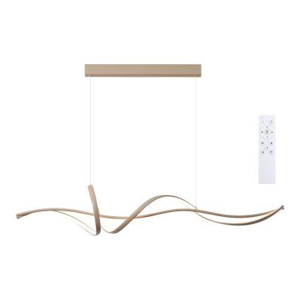 Brilagi - LED-dimmbare Hängeleuchte an Seil SIGNATURE LED/55W/230V 3000-6000K 120x23 cm beige + mit Fernbedienung