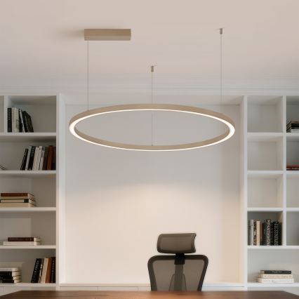 BRILAGI - PORTOFINO LED-dimmbare Pendelleuchte an Kabel, 60W/230V, 3000–6000K, Ø 80 cm, beige + Fernbedienung