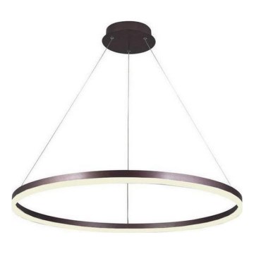Brilagi - dimmbare LED-Pendelleuchte an Stahlseil CIRCLE LED/55W/230V 3000–6500K Ø 80 cm braun + Fernbedienung