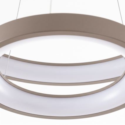 BRILAGI - LED-dimmbar Pendelleuchte mit Seilaufhängung FALCON SLIM LED/68W/230V 3000-6500K Ø 50 cm beige + Fernbedienung
