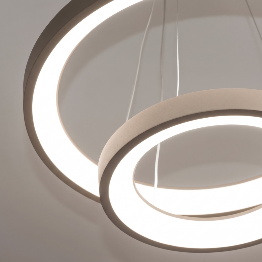 BRILAGI - LED-dimmbar Pendelleuchte mit Seilaufhängung FALCON SLIM LED/68W/230V 3000-6500K Ø 50 cm beige + Fernbedienung