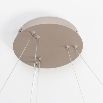 BRILAGI - LED-dimmbar Pendelleuchte mit Seilaufhängung FALCON SLIM LED/68W/230V 3000-6500K Ø 50 cm beige + Fernbedienung