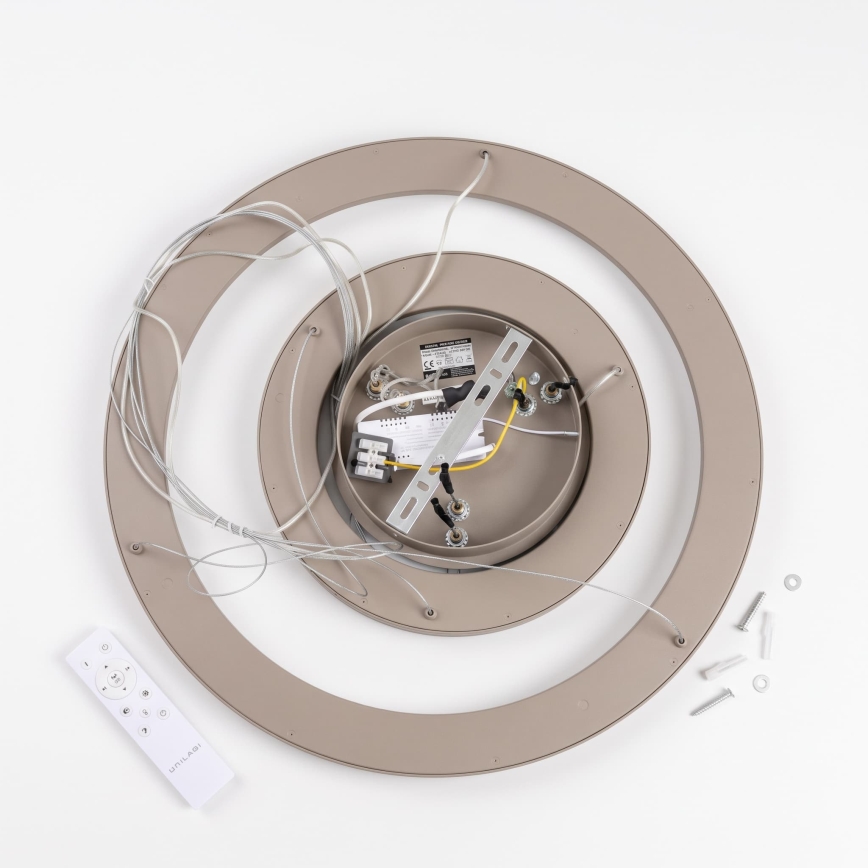 BRILAGI - LED-dimmbar Pendelleuchte mit Seilaufhängung FALCON SLIM LED/68W/230V 3000-6500K Ø 50 cm beige + Fernbedienung