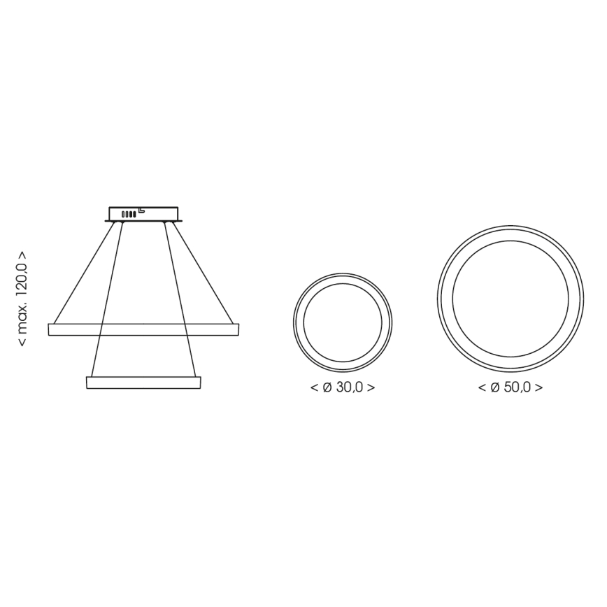 BRILAGI - LED-dimmbar Pendelleuchte mit Seilaufhängung FALCON SLIM LED/68W/230V 3000-6500K Ø 50 cm beige + Fernbedienung