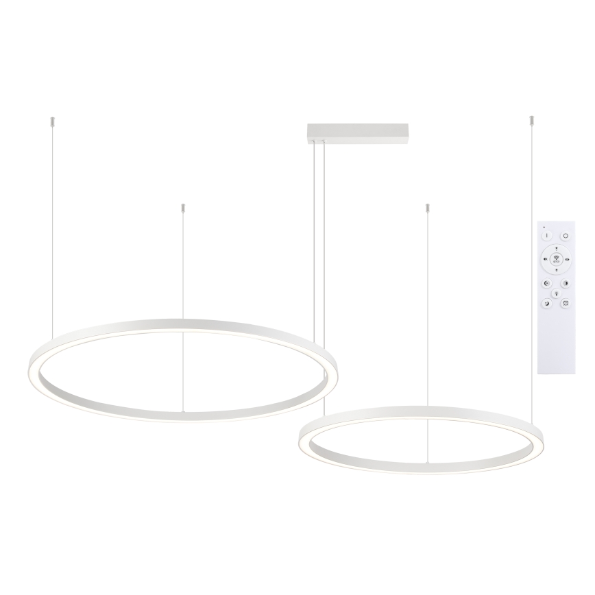 Brilagi - LED dimmbarer Pendelleuchter PORTOFINO an Seilaufhängung LED/98W/230V 3000-6000K weiß + Fernbedienung