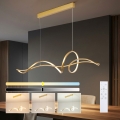 Brilagi - dimmbare LED-Pendelleuchte mit Seilaufhängung SIGNATURE LED/55W/230V 3000-6000K 120x23 cm gold + Fernbedienung