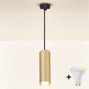 Brilagi - dimmbare LED-Pendelleuchte SELE mit Seilaufhängung 1xGU10/6W/230V 3000K schwarz/gold