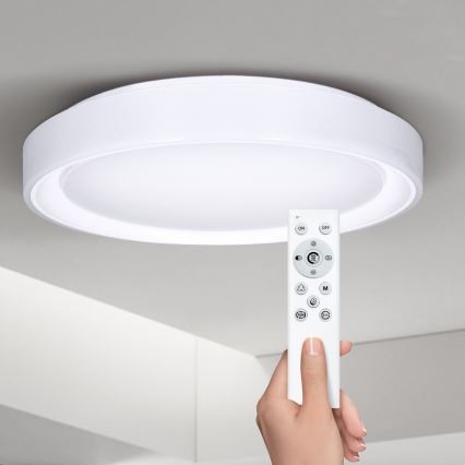 Brilagi - Dimmbare LED-RGB-Deckenleuchte FLOCO LED/30W/230V 3000-6500K Wi-Fi Tuya + LED/6W + Fernbedienung