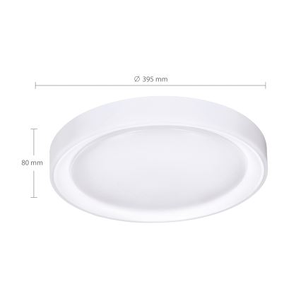 Brilagi - Dimmbare LED-RGB-Deckenleuchte FLOCO LED/30W/230V 3000-6500K Wi-Fi Tuya + LED/6W + Fernbedienung