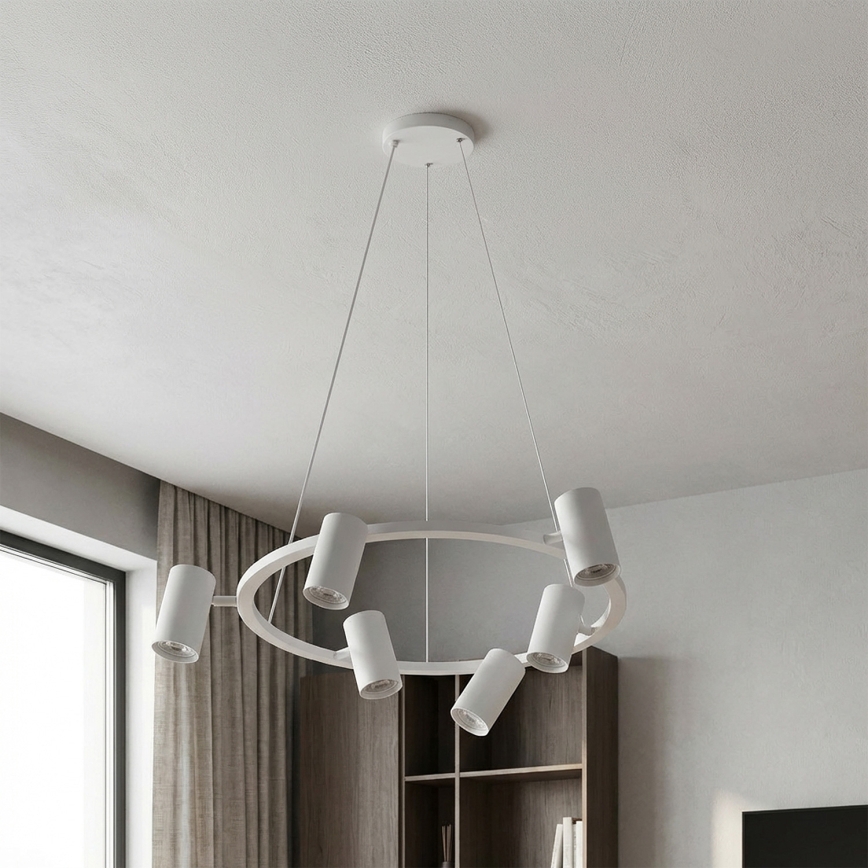 BRILAGI - LED RGBW dimmbare Seil-Pendelleuchte SELE 6xGU10/6,5W/230V 2700-6500K weiß + Fernbedienung