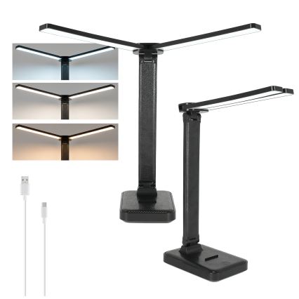 BRILAGI - Dimmbare LED-Schreibtischlampe MODO DUO LED/8W/5V 3000/4000/6500K schwarz