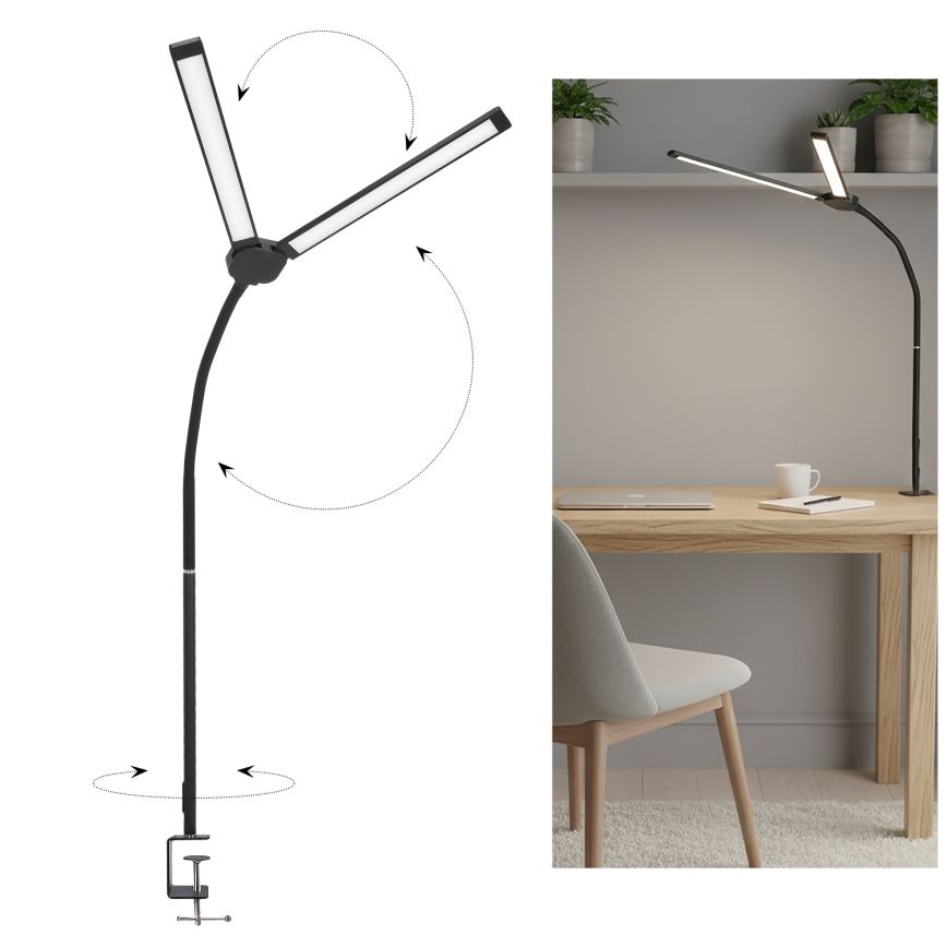 BRILAGI - dimmbare LED Tischlampe USB VARIO LED/14W/5V 3000-6000K schwarz