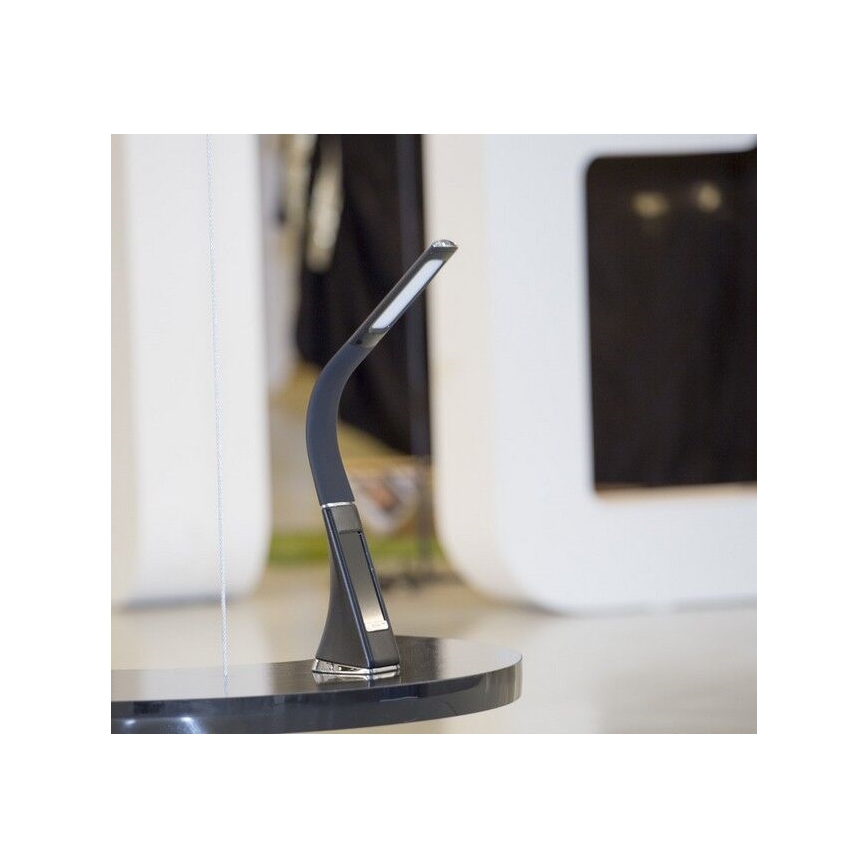 Brilagi - Dimmbare LED-Tischleuchte mit Display PELLE LED/7W/230V schwarz