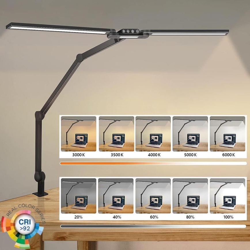 Brilagi - LED Dimmbar Touch flexible Tischleuchte VARIO LED/24W/230V 3000-6500K CRI 92 schwarz