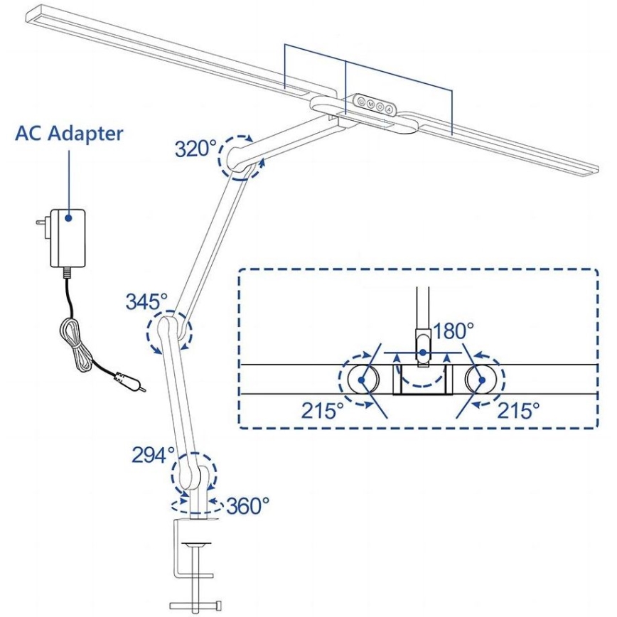 Brilagi - LED Dimmbar Touch flexible Tischleuchte VARIO LED/24W/230V 3000-6500K CRI 92 weiß