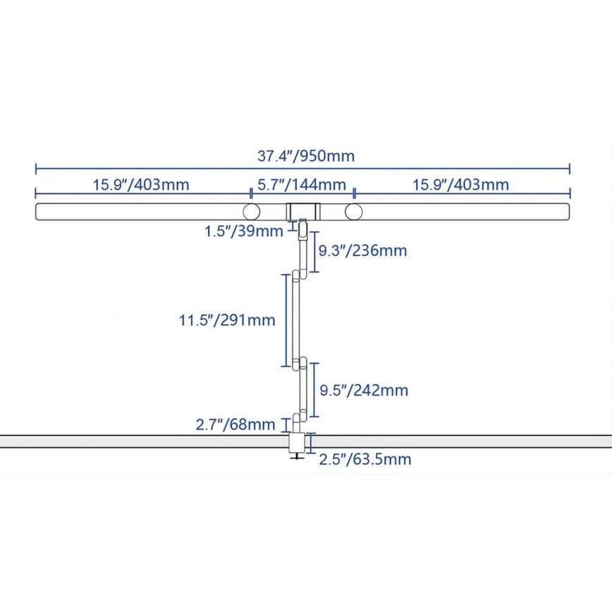 Brilagi - LED Dimmbar Touch flexible Tischleuchte VARIO LED/24W/230V 3000-6500K CRI 92 weiß