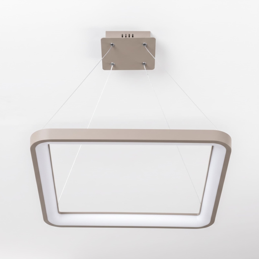 BRILAGI - LED-dimmbare Pendelleuchte mit Seilaufhängung FALCON SLIM LED/50W/230V 3000-6500K 50x50 cm beige + Fernbedienung