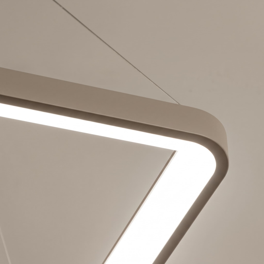 BRILAGI - LED-dimmbare Pendelleuchte mit Seilaufhängung FALCON SLIM LED/50W/230V 3000-6500K 50x50 cm beige + Fernbedienung