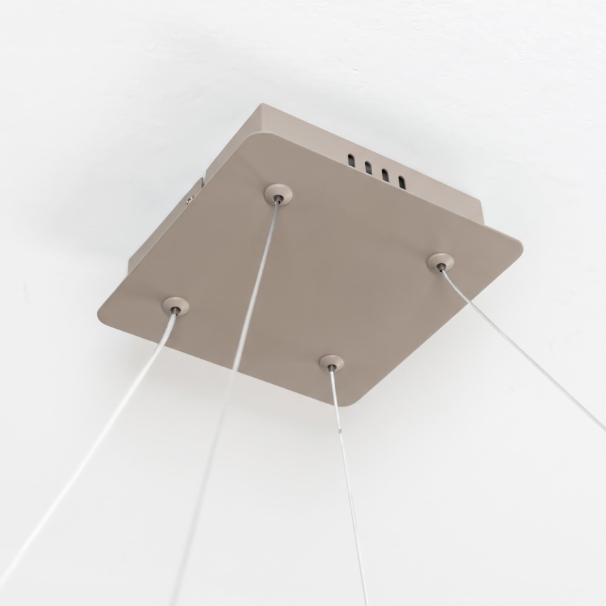 BRILAGI - LED-dimmbare Pendelleuchte mit Seilaufhängung FALCON SLIM LED/50W/230V 3000-6500K 50x50 cm beige + Fernbedienung