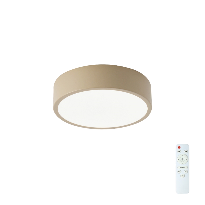 Brilagi - LED-dimmbare Deckenleuchte POOL LED/18W/230V 3000-6000K 20 cm beige + Fernbedienung