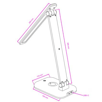 BRILAGI - Dimmbare RGBW-LED-Tischlampe MODO LED/7W/5V 3000/4000/6500K weiß