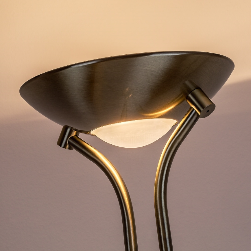 Brilagi - Dimmbare Stehlampe SCARLETT 1xR7s/230W/230V + 1xG9/40W bronzefarben