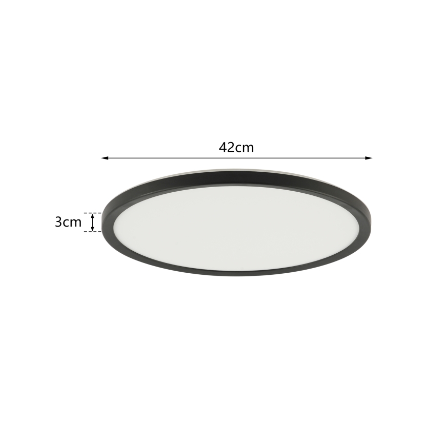 Brilagi - Dimmbare LED-Deckenleuchte ULTRA SLIM LED/24W/230V 2700-6500K Durchmesser 42 cm schwarz + Fernbedienung