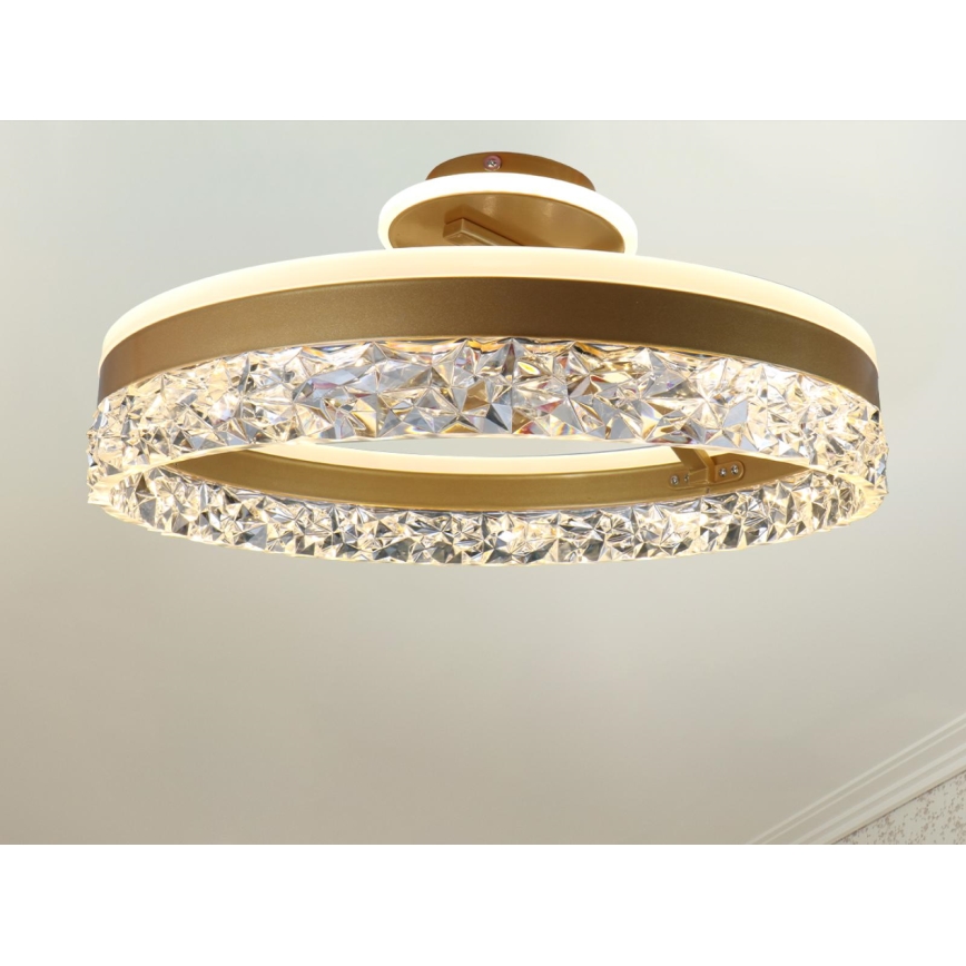 Brilagi - Dimmbarer LED-Anbau-Kronleuchter LED/86W/230V 3000-6500K golden + Fernbedienung