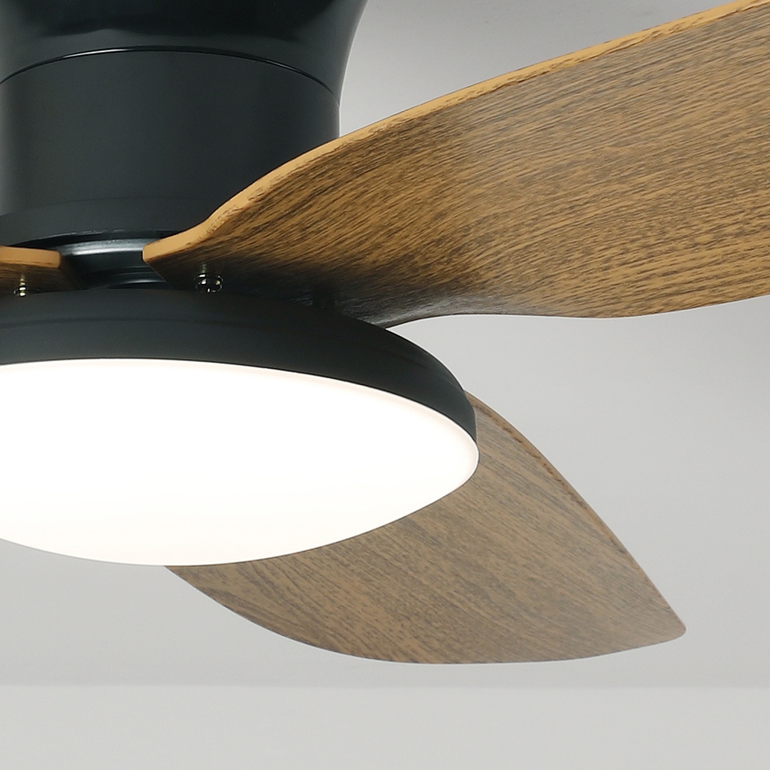 Brilagi - Dimmbarer LED-Deckenventilator LED/30W/230V 3000-6500K schwarz/braun + Fernbedienung