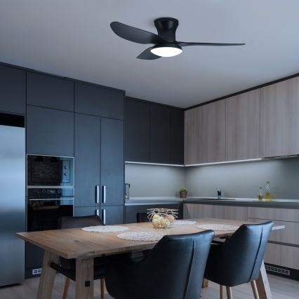 Brilagi - Dimmbarer LED-Deckenventilator LED/30W/230V 3000-6500K schwarz + Fernbedienung