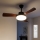 Brilagi - dimmbarer LED-Deckenventilator LED/34W/230V 3000–6500K Ø 106 cm schwarz/braun + Fernbedienung