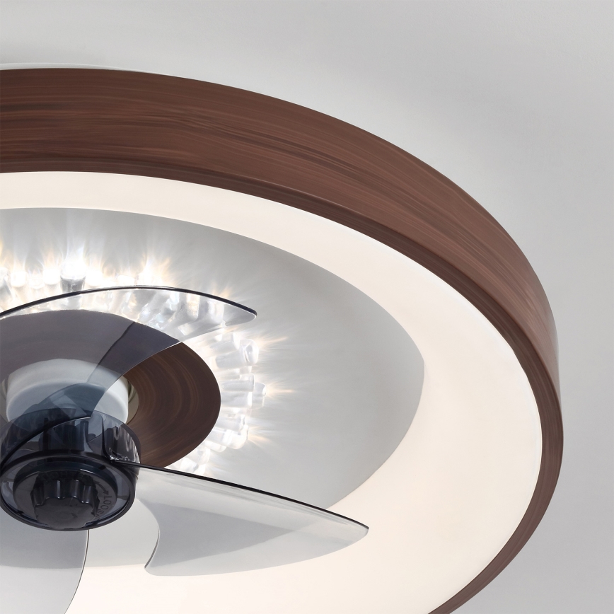 Brilagi - Dimmbarer LED-Deckenventilator LED/34W/230V Ø 46 cm braun + Fernbedienung