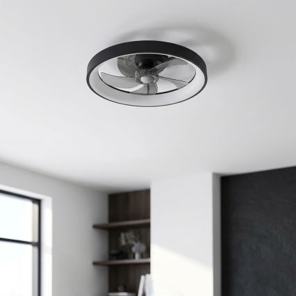 Brilagi - dimmbarer LED-Deckenventilator 34 W / 230 V, 3000-6500 K, Ø 50 cm, schwarz, mit Fernbedienung