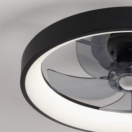 Brilagi - dimmbarer LED-Deckenventilator 34 W / 230 V, 3000-6500 K, Ø 50 cm, schwarz, mit Fernbedienung