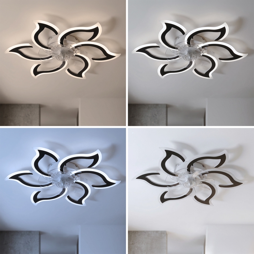 Brilagi - LED-dimmbarer Deckenventilator LED/34W/230V 3000-6500K Ø 83 cm schwarz + Fernbedienung