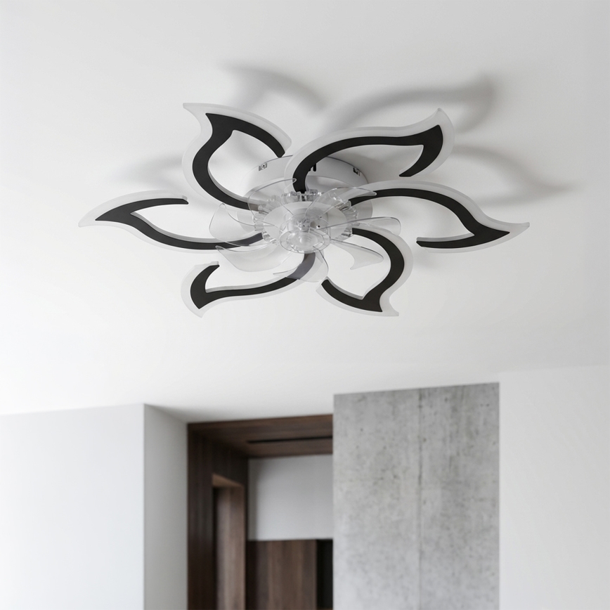 Brilagi - LED-dimmbarer Deckenventilator LED/34W/230V 3000-6500K Ø 83 cm schwarz + Fernbedienung