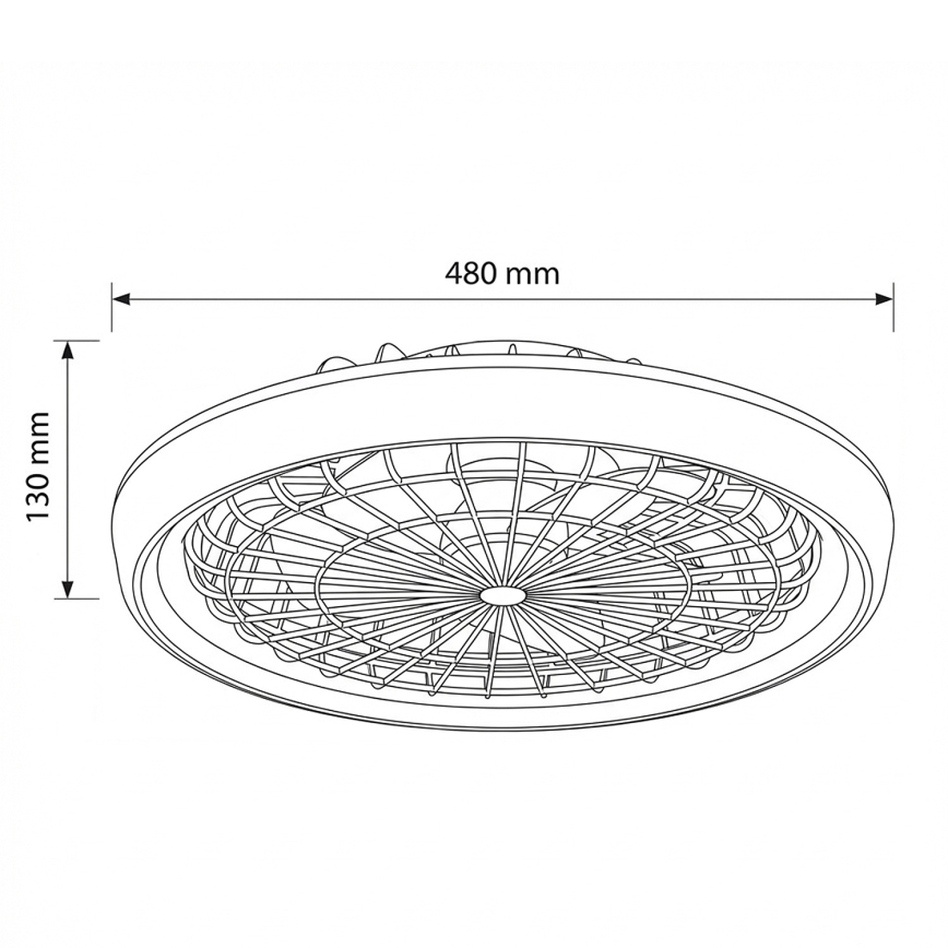 Brilagi - dimmbarer LED-Deckenventilator LED/40W/230V 3000–6500K Ø 48 cm weiß + Fernbedienung