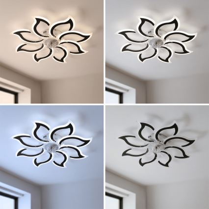 Brilagi - LED Dimmbarer Deckenventilator LED/44W/230V Ø 90 cm schwarz + Fernbedienung