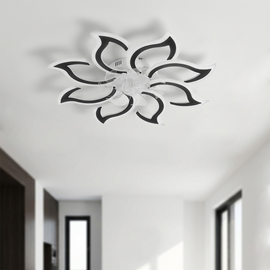 Brilagi - LED Dimmbarer Deckenventilator LED/44W/230V Ø 90 cm schwarz + Fernbedienung