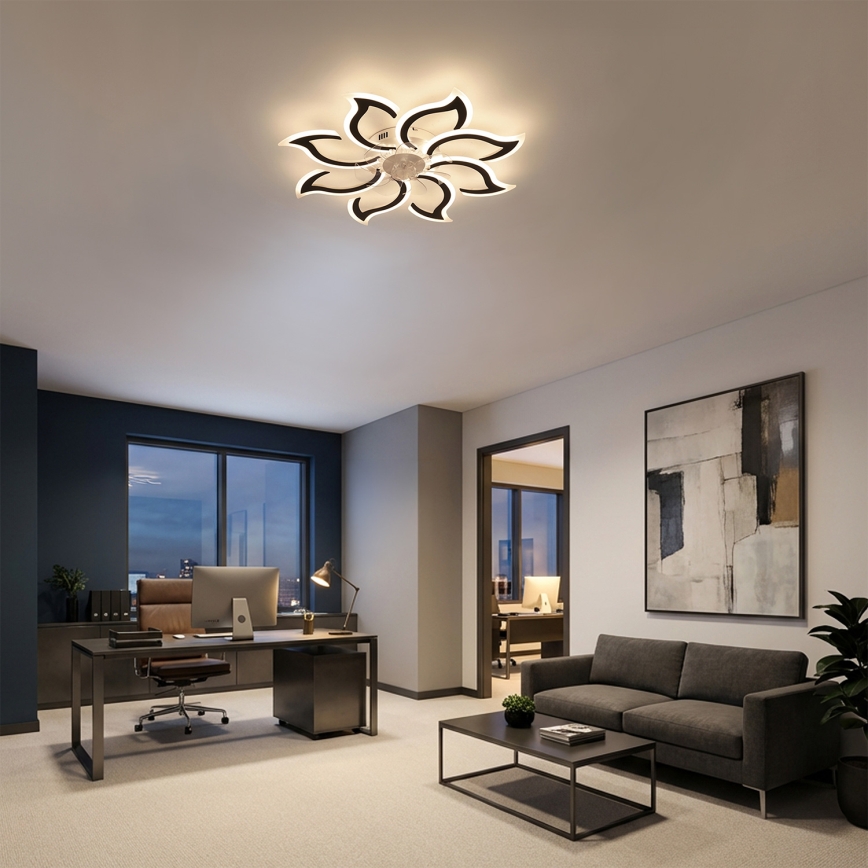 Brilagi - LED Dimmbarer Deckenventilator LED/44W/230V Ø 90 cm schwarz + Fernbedienung