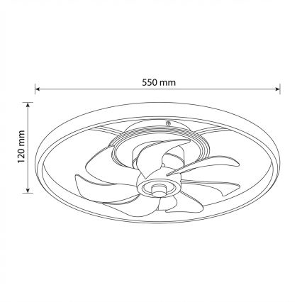 Brilagi - Dimmbarer LED-Deckenventilator LED/66W/230V 55 cm weiß/gold + Fernbedienung
