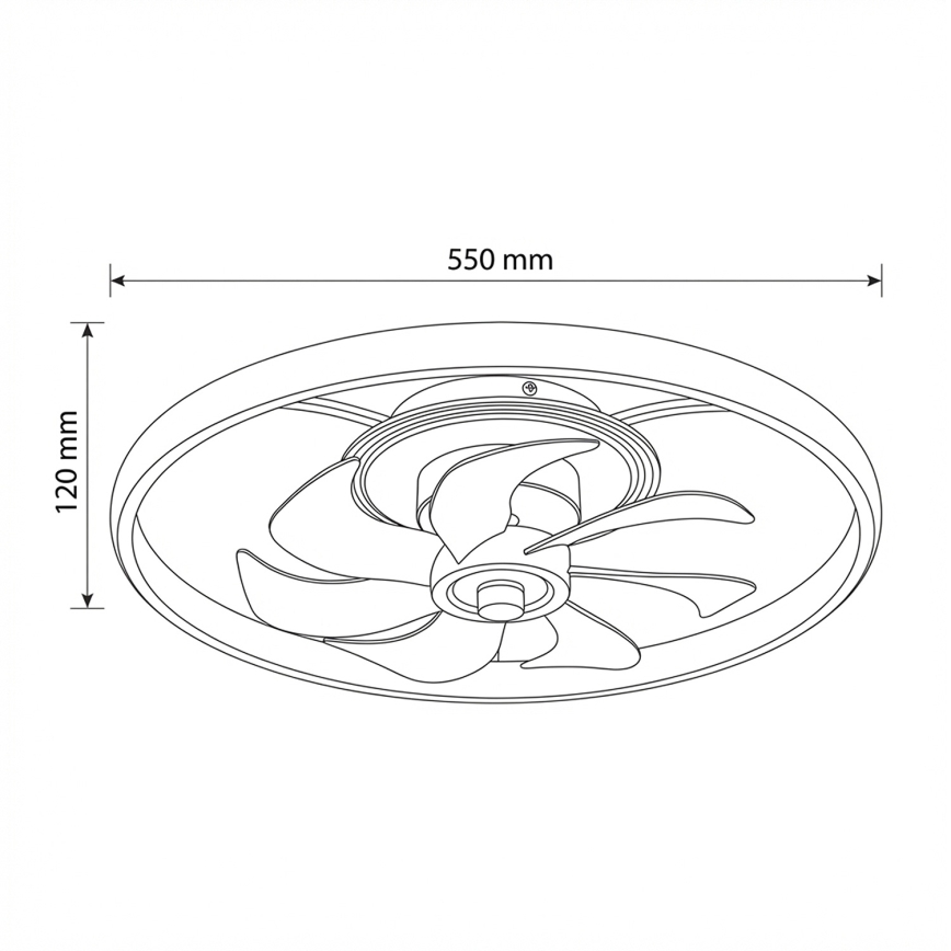 Brilagi - Dimmbarer LED-Deckenventilator LED/66W/230V 55 cm weiß/gold + Fernbedienung