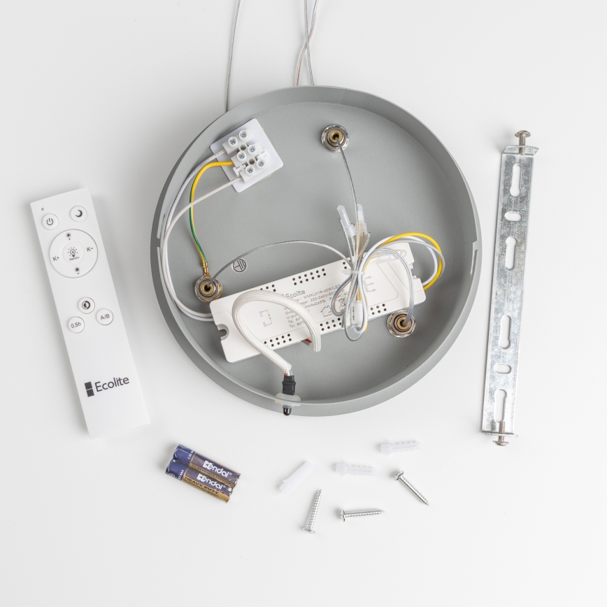 Brilagi - Dimmbarer LED-Hängekronleuchter FALCON LED/40W/230V 3000-6500K grau + Fernbedienung