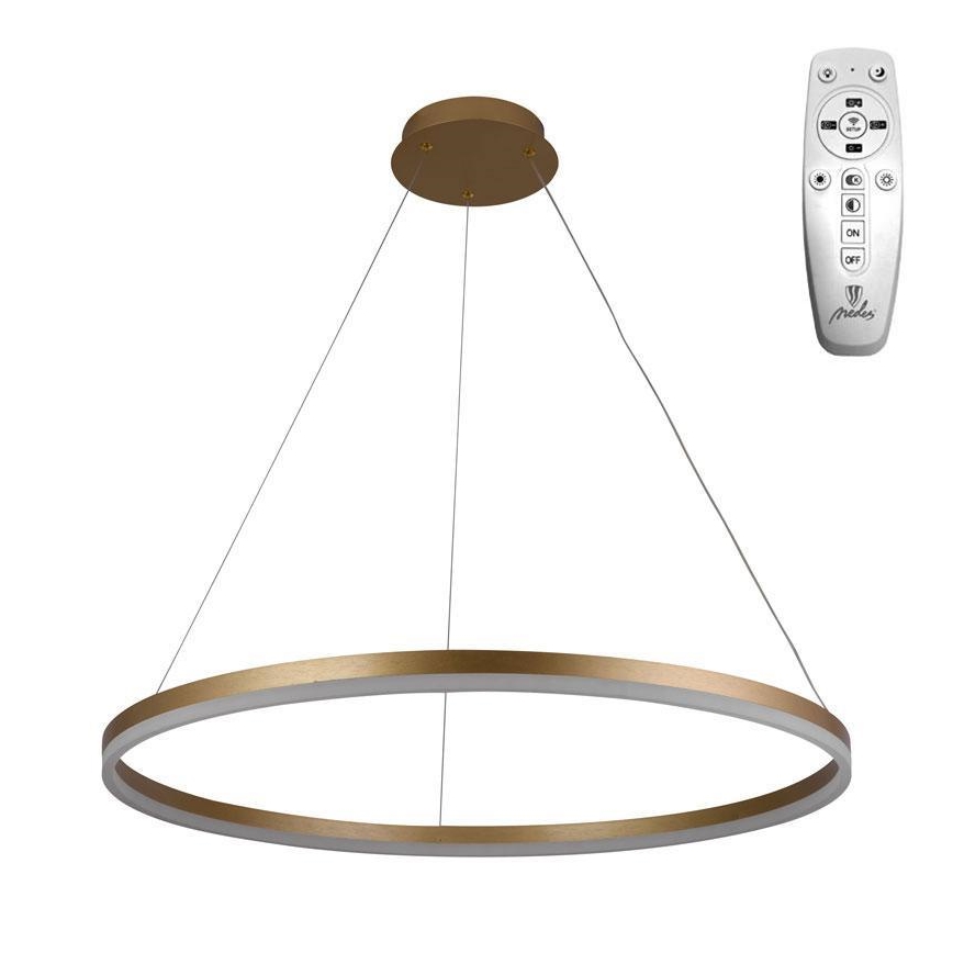 Brilagi - Dimmbarer LED-Kronleuchter CIRCLE LED/55W/230V 3000-6500K golden + Fernbedienung