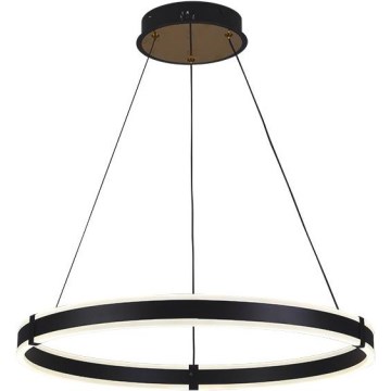 Brilagi - Dimmbarer LED-Pendelleuchter CIRCLE LED/85W/230V 3000-6500K Ø 60 cm schwarz/gold + Fernbedienung