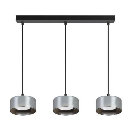 BRILAGI - LED RGB+CCT dimmbare Hängeleuchte mit Kabelaufhängung AURA LUX 3xGX53/14W/230V 2700-6500K Wi-Fi Tuya schwarz/rauchglas