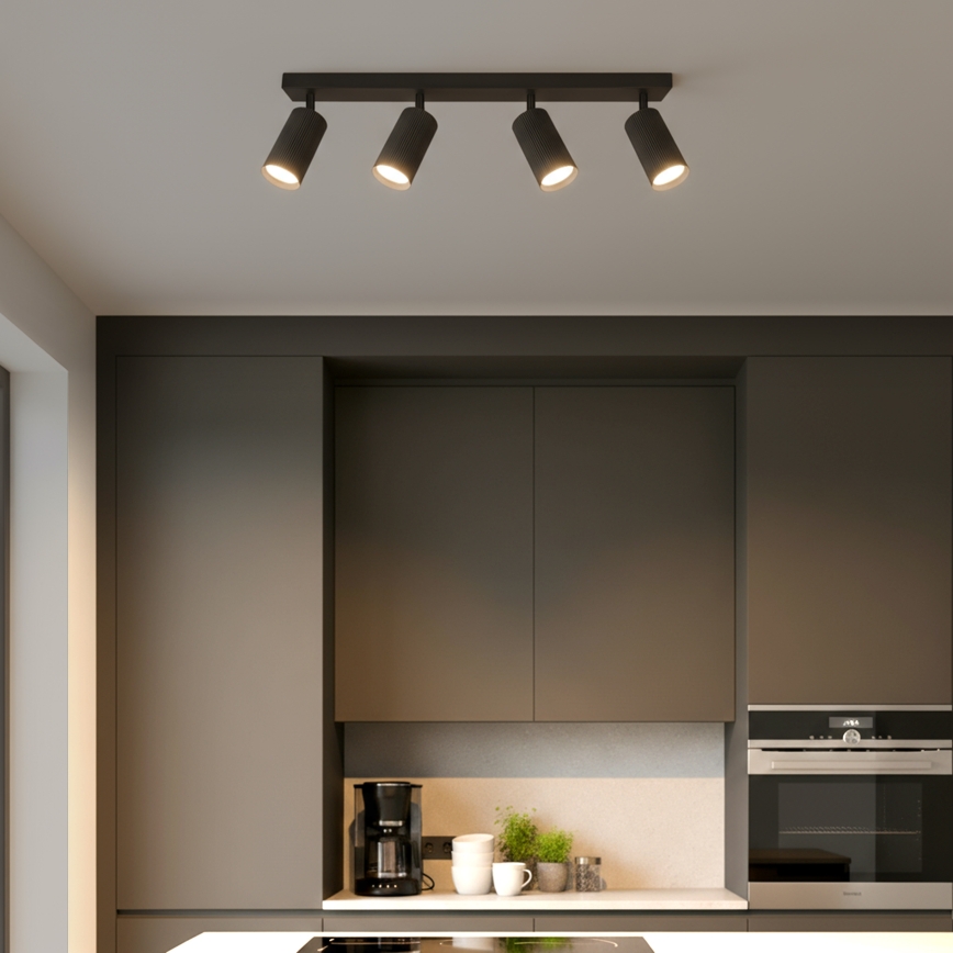 Brilagi - LED RGBW dimmbarer Einbaustrahler SELE MODERN 4xGU10/6W/230V 3000K schwarz + Fernbedienung