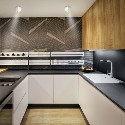 Brilagi - LED RGBW dimmbarer Einbaustrahler MIA 1xGU10/4,8W/230V 3000K 84x80 mm weiß + Fernbedienung