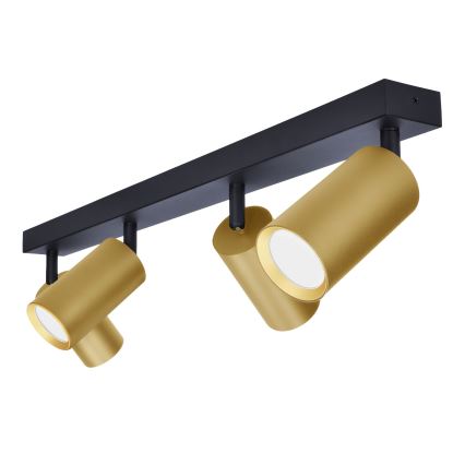Brilagi - LED RGBW dimmbarer Einbaustrahler SELE GOLDEN 4xGU10/4,8W/230V 3000K schwarz/gold + Fernbedienung