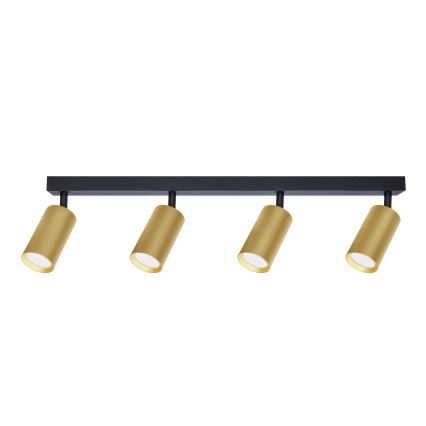 Brilagi - LED RGBW dimmbarer Einbaustrahler SELE GOLDEN 4xGU10/4,8W/230V 3000K schwarz/gold + Fernbedienung